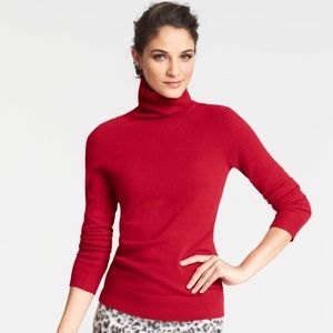 Ann Taylor Cashmere Turtleneck Sweater